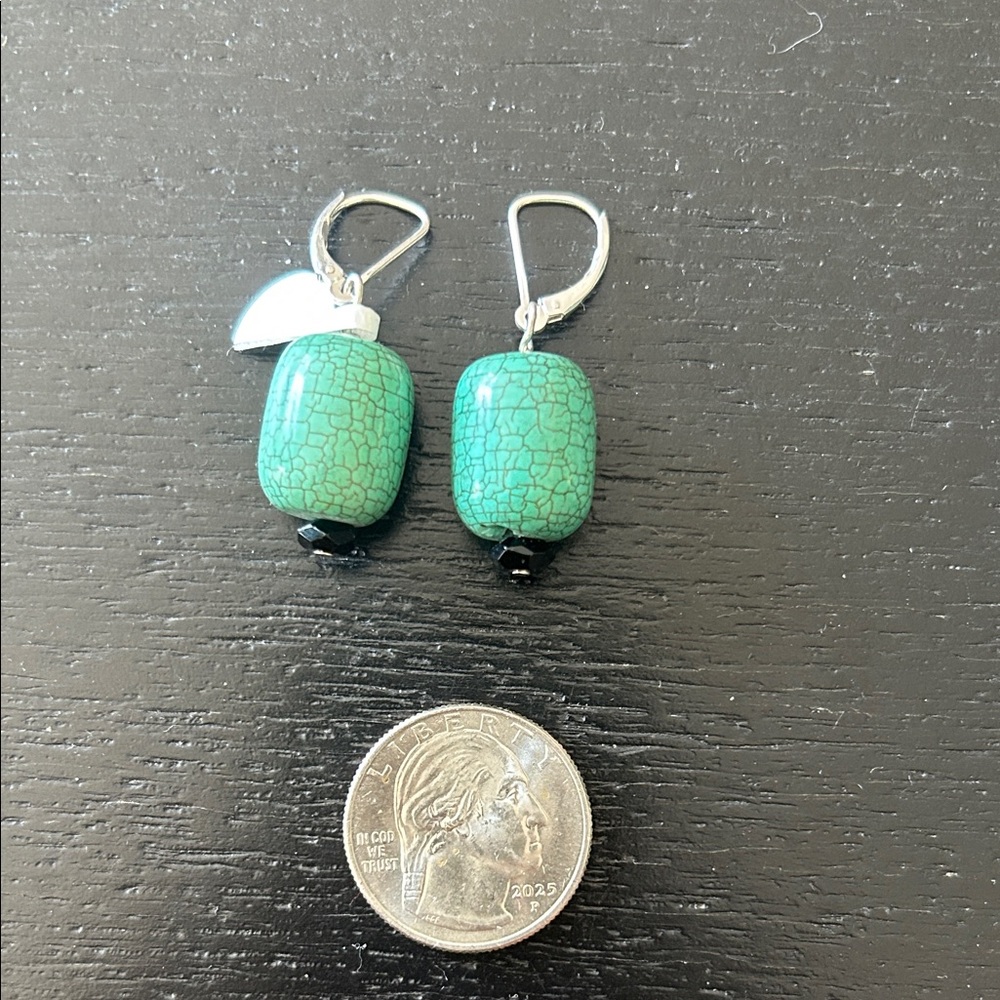 Elegant Turquoise and Silver Earrings